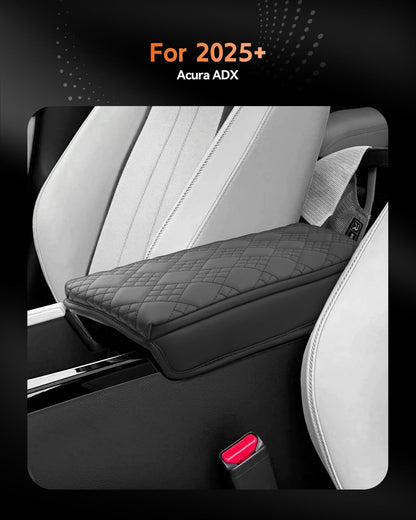 for 2025 2026 Acura ADX Center Console Cover Armrest Box Cover for ADX Accessories Console Arm Rest Protector Thickened (Acura ADX Thickened Black Leather)