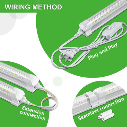 8Pack 4FT LED Shop Light Garage Lights (4FT-8Pack-6000K)