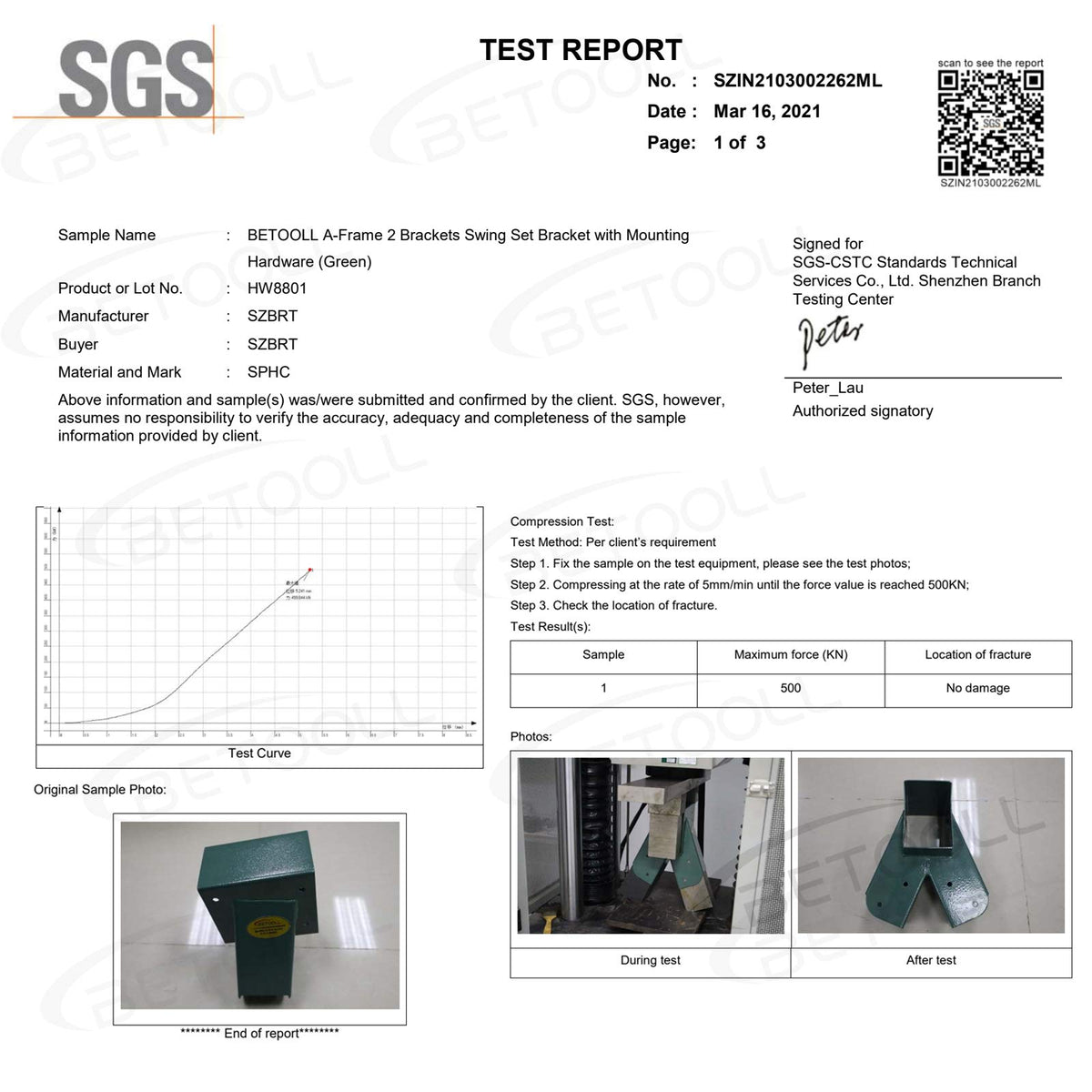 A Frame 2 Brackets Swing Set Bracket with Mounting Hardware (End Brackets(2Pcs-Green))