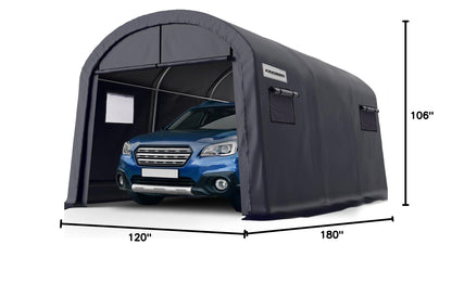 10' x 15' Carport Heavy Duty with Roll (Dark Gray / 10'X15')