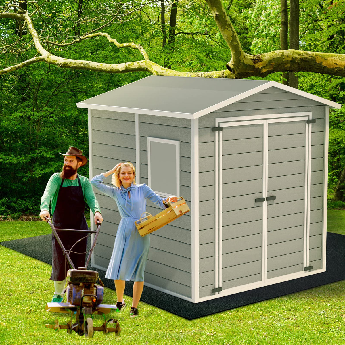 Outdoor Shed Floor Mat 2 x 5 ft (59.84"L x 23.62"W x 0.12"Th)