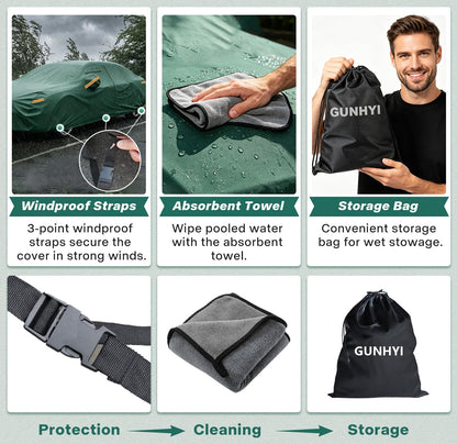 Waterproof Car Cover Custom Fit for Toyota Highlander (green / Custom Fit Toyota Highlander)