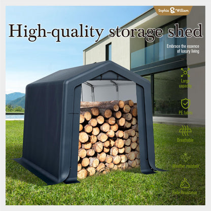 Storage Shed 6x10 ft Portable Garage Heavy Duty Carport (6x10 ft)