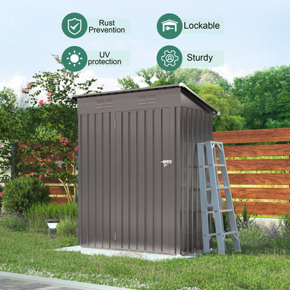 Outdoor Storage Shed 5x3x6FT Pitched Roof (5x3FT (Pitched Roof))