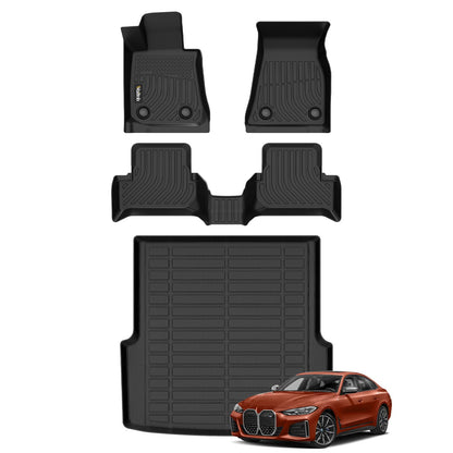 All Weather Floor Mats Cargo Liner for BMW i4 2022 (75 For BMW i4 2022-2025)