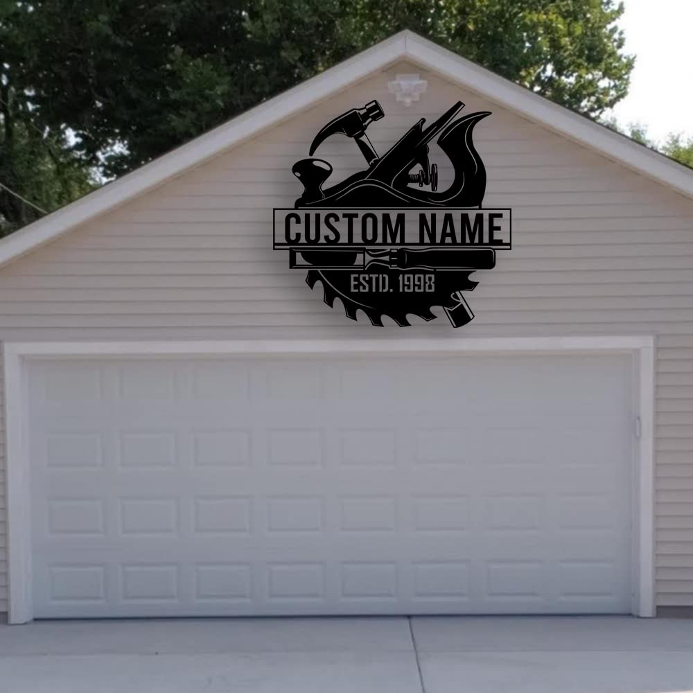 Personalized Dad's Garage Metal Sign (Design 3)