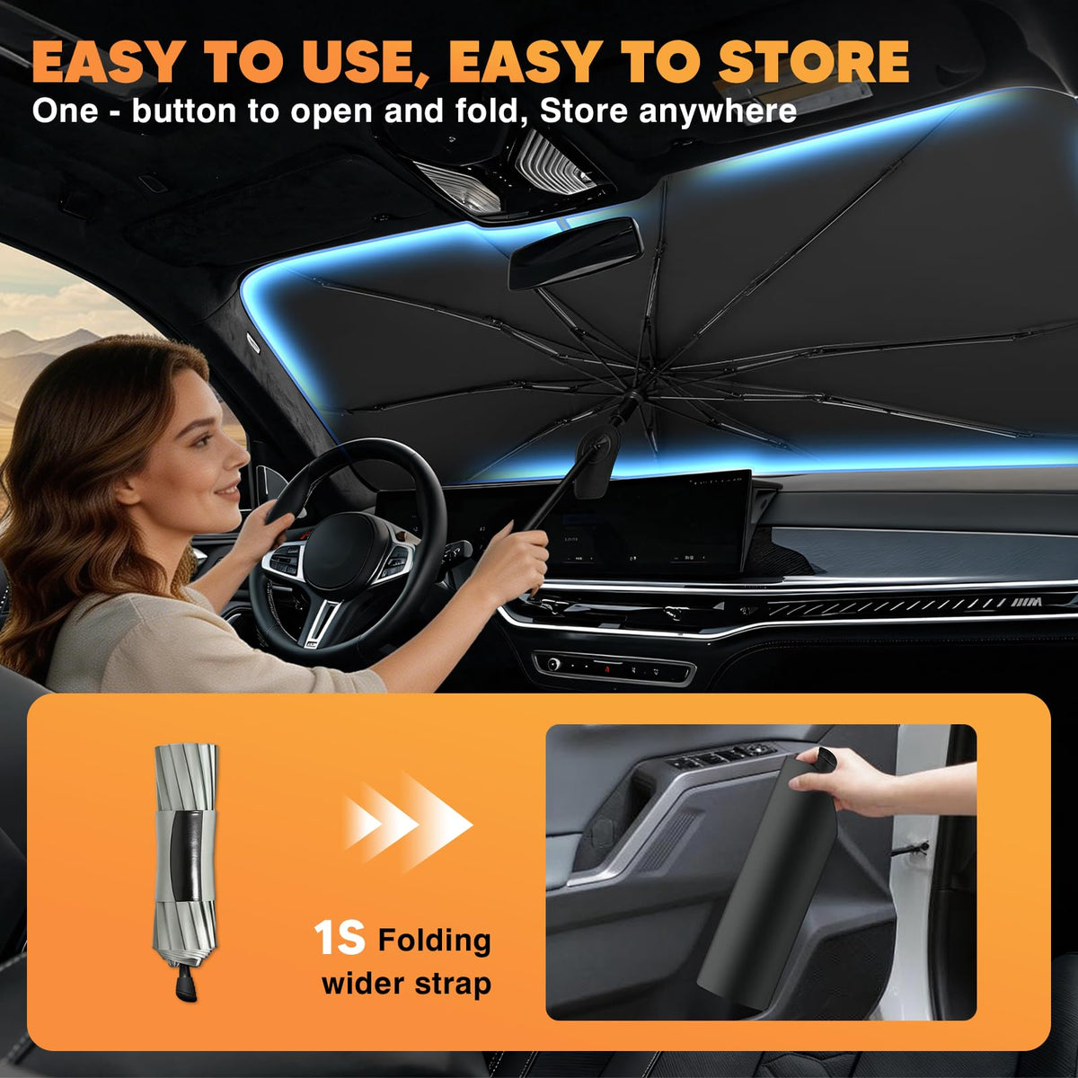 Windshield Sun Shade Umbrella for 【2014 (FOR | Forester 14-26)