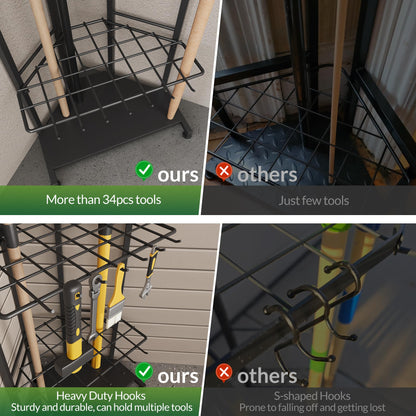 Garden Tool Organizer for Corner (Corner Rack)