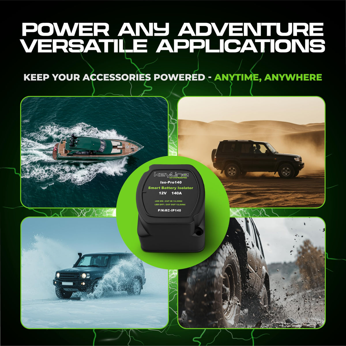Dual Battery Isolator Kit 12V (140 AMP Iso-Pro)