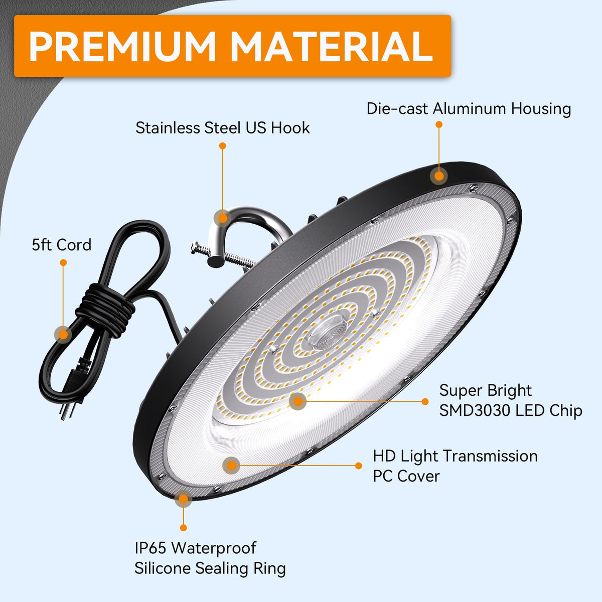 10 Pack UFO High Bay Led Shop Lights 150W