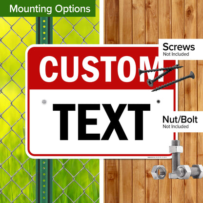 Custom Sign Custom Sign for Business (Header - Horizontal / 18x24 - Aluminum)