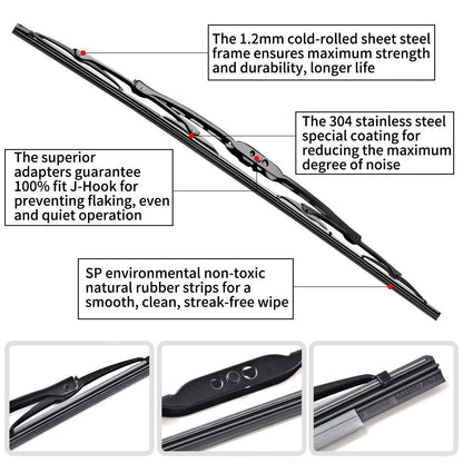 13"+13" Front Windshield Wiper Blades (13"+13")