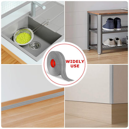 Wall Corner Protector Peel and Stick Corner Trim Molding (1.6 In x 40 Ft / Light Gray Wood)