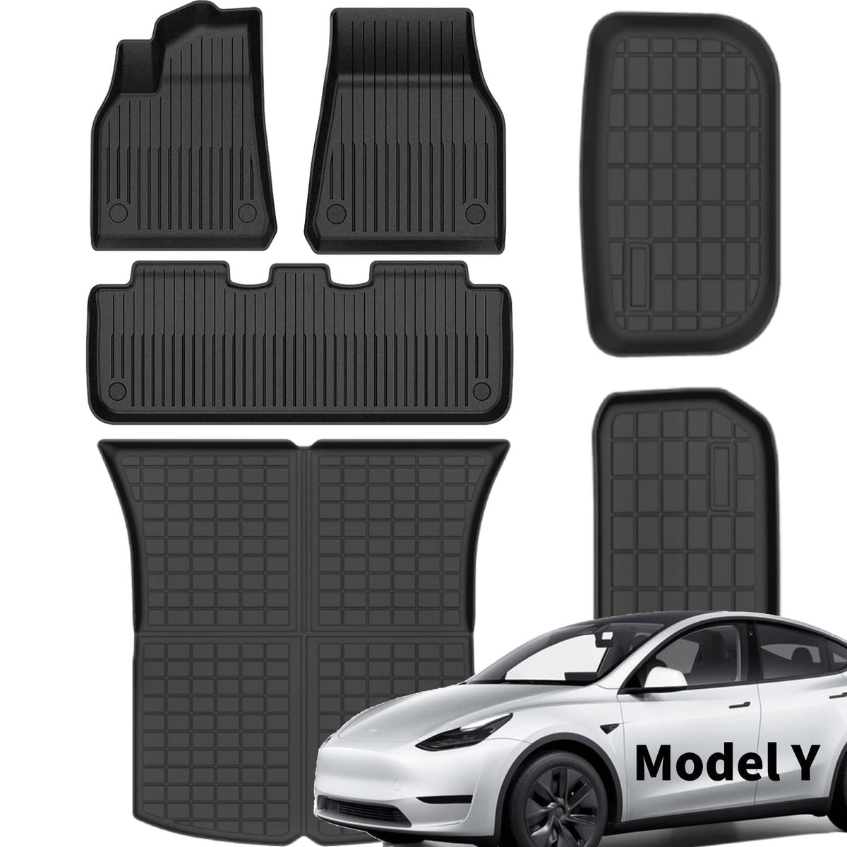 Tesla Model Y Floor Mats 5 Seat 2021 (Fit for Tesla Model Y 5 Seat 2021-2024)