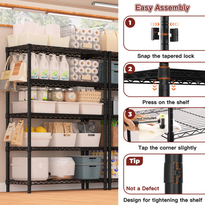 Wire Storage Shelves (35.5"W x 14"D x 72"H)