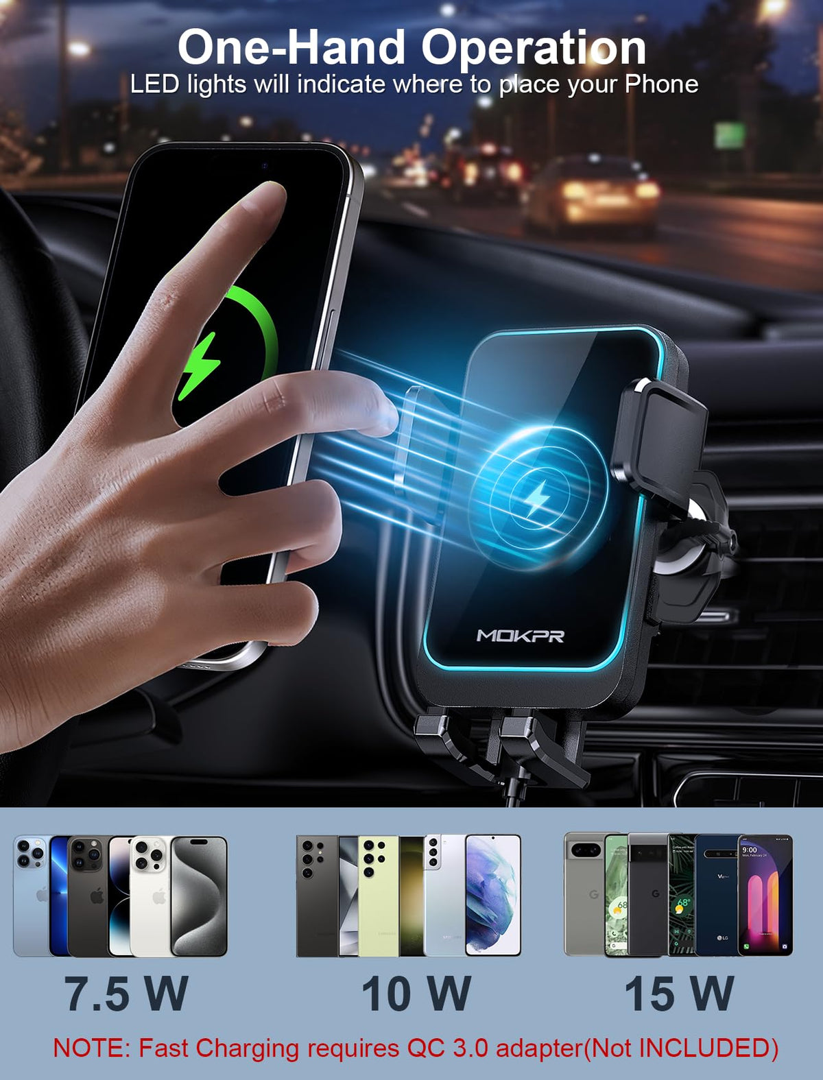 Wireless Car Charger (Air Vent)