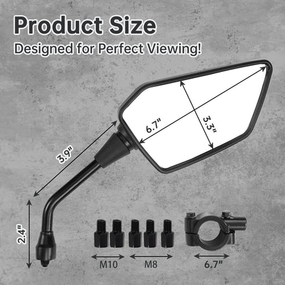 ATV Mirror Side Rearview Mirrors for Bike Motorcycle Scooter