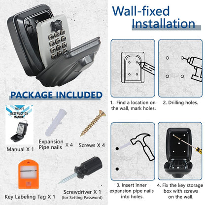 Car Window Lock Box for Turo (Light Grey Car Lock Box with Keypad)