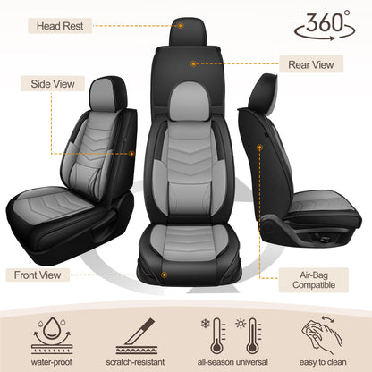 Fit for Infiniti QX50 2018 (#120 Black&Grey / 63.qx50-2 front seat covers only)