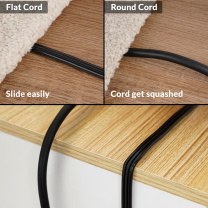 Flat Plug Extension Cord 12 Ft with Slim Space (1 Pack / 12FT)