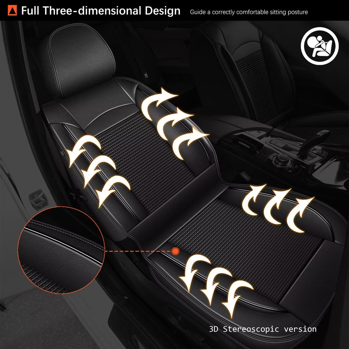 Front Seat Covers Fit for Honda Accord 2003 (015-Black / 6.Accord 2003-2017-2 front seat covers only)