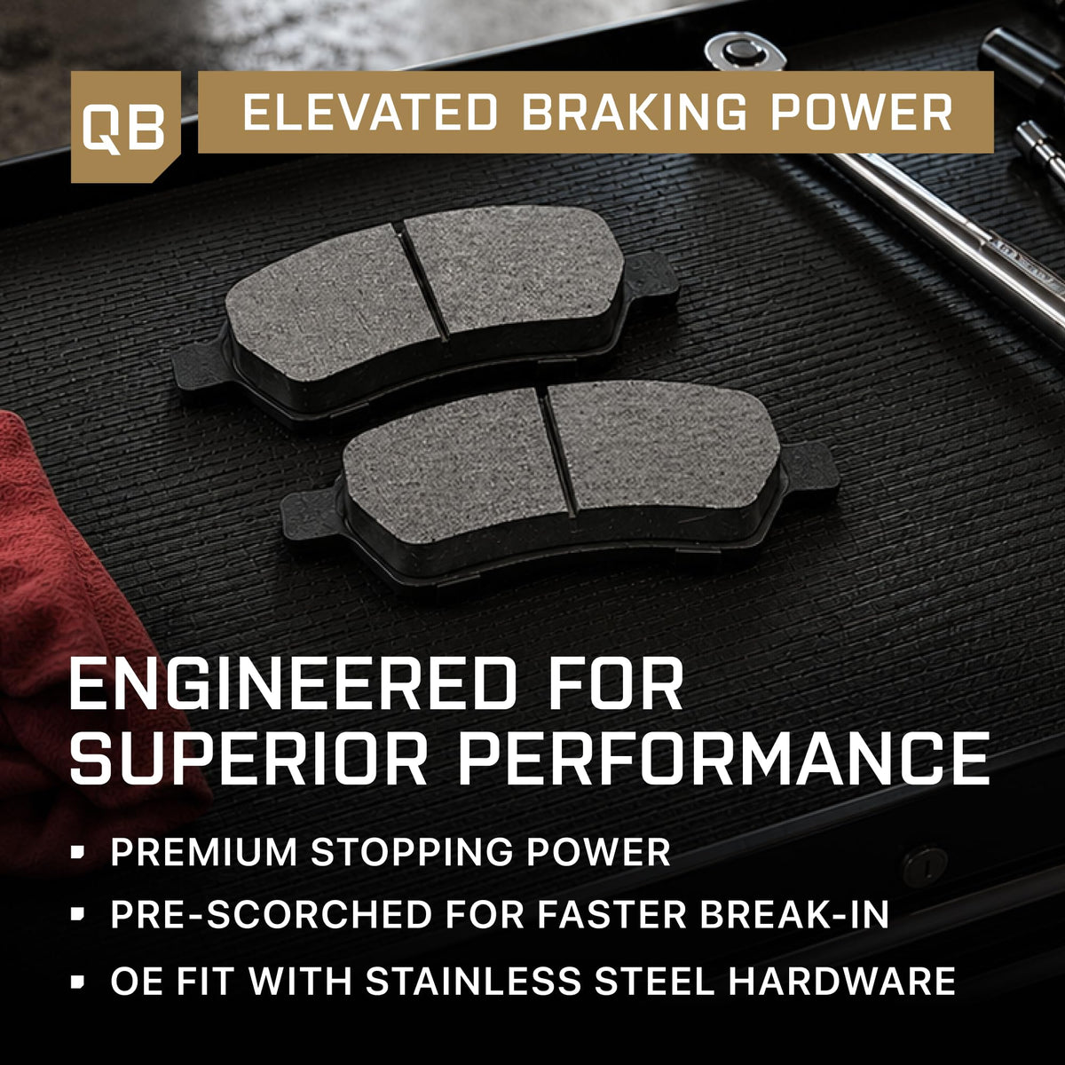 Premium Semi Met Rear Brake Pads w